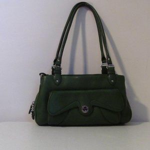 Cole Haan Green Bag Triple Compartment Satchel H04